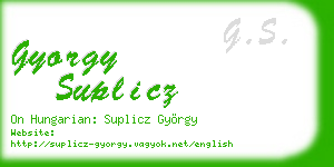 gyorgy suplicz business card